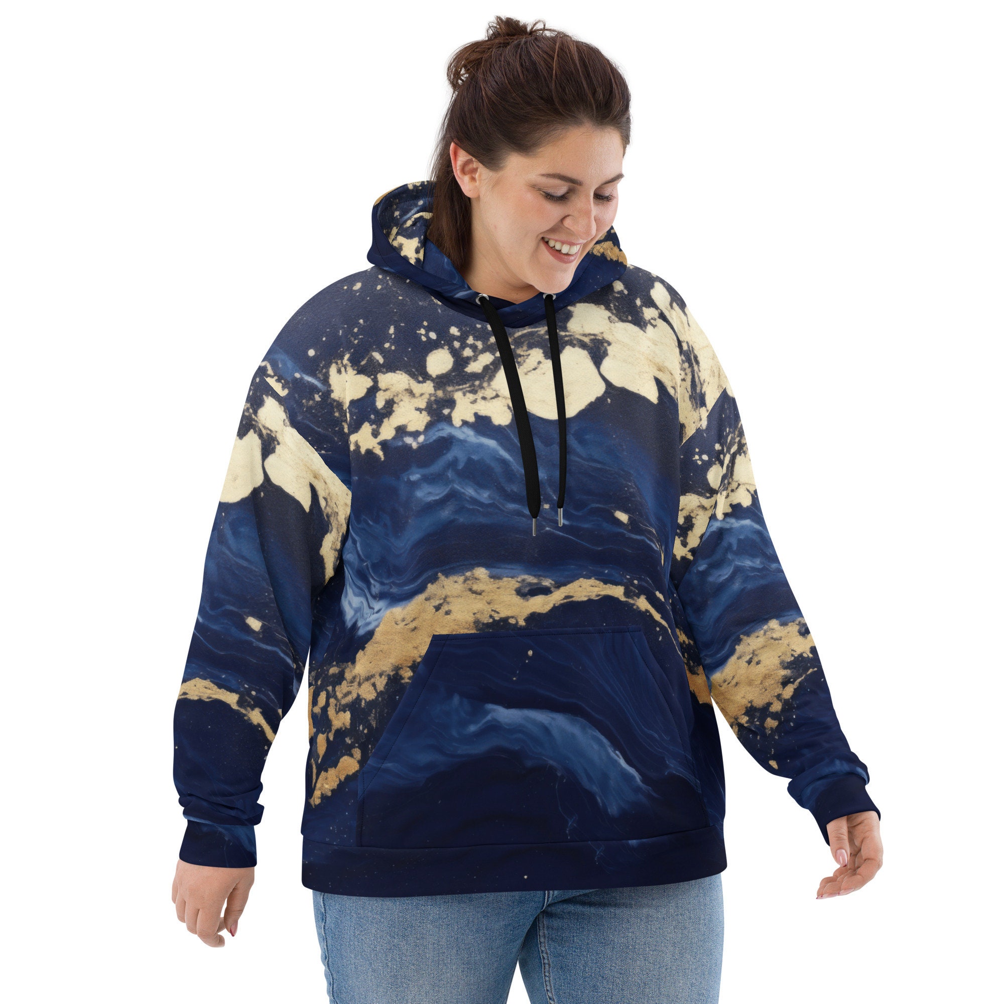 Blue and gold hoodie sale