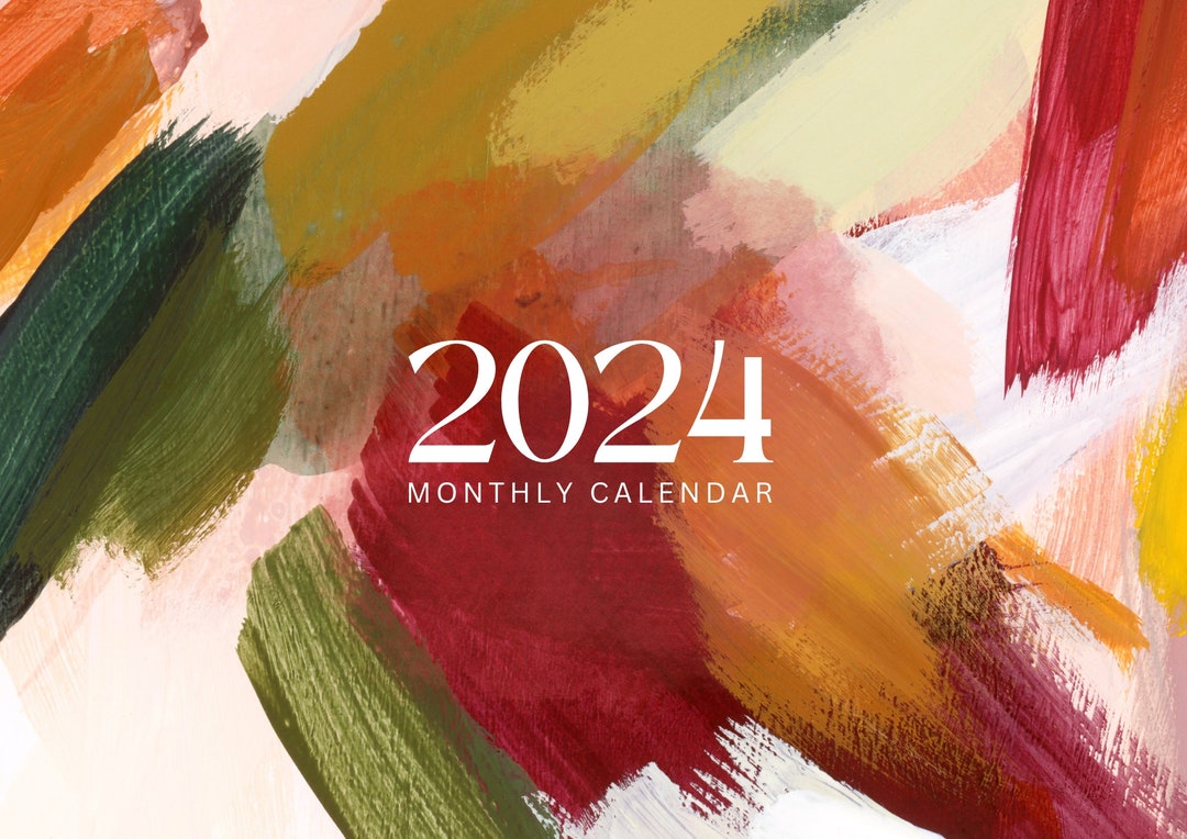 2024 Printable Calendar 2024 Printable Boho Calendar 2024 Etsy Australia