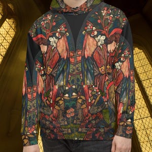 Christian Hoodie, The Annunciation Painting Top Religious Attire, Sir Edward Burne Jones Christian Sweatshirt, Catholic Pullover Art Top