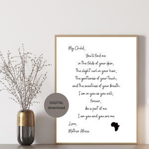 LETTERS FROM AFRICA You #39 ll Find Me black White Printable Wall Art