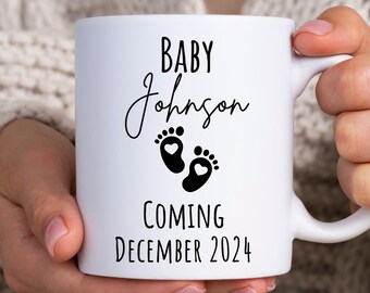 Taza personalizada para anunciar el embarazo, regalo para los nuevos abuelos
