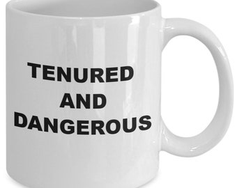 Taza "Profesional con plaza fija y peligroso", regalo del profesor