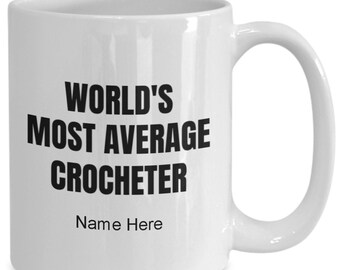 Taza divertida de ganchillo, regalo para crocheteras promedio