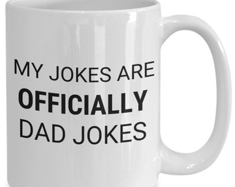 Taza de café con chistes de papá, regalo para papá primerizo