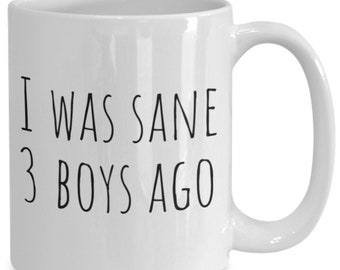 Taza para mamá de tres chicos, regalo divertido para mamá