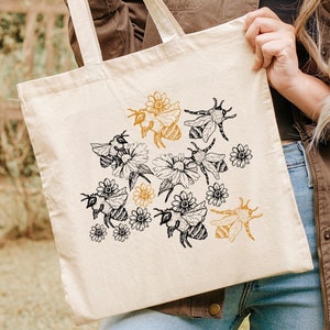 16 Pack Floral Gifts Bags With Handle, Vintage Style Wildflowers Gift Bags Kraft Paper Flower Party Favor Bags Birthday Wedding Bridal Shower Baby Shower