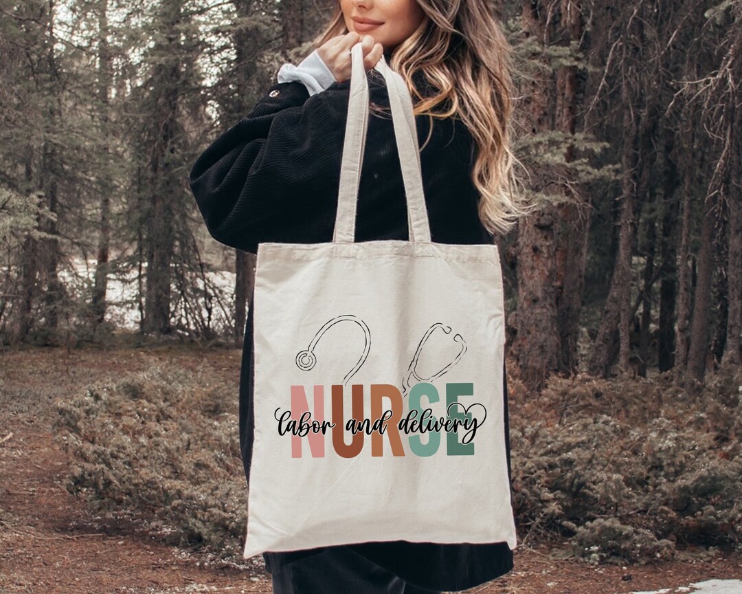 L&D Nurse Tote Bag, Labor and Delivery Gift Bags, Nursing School Student Grad, New Nurse to Be