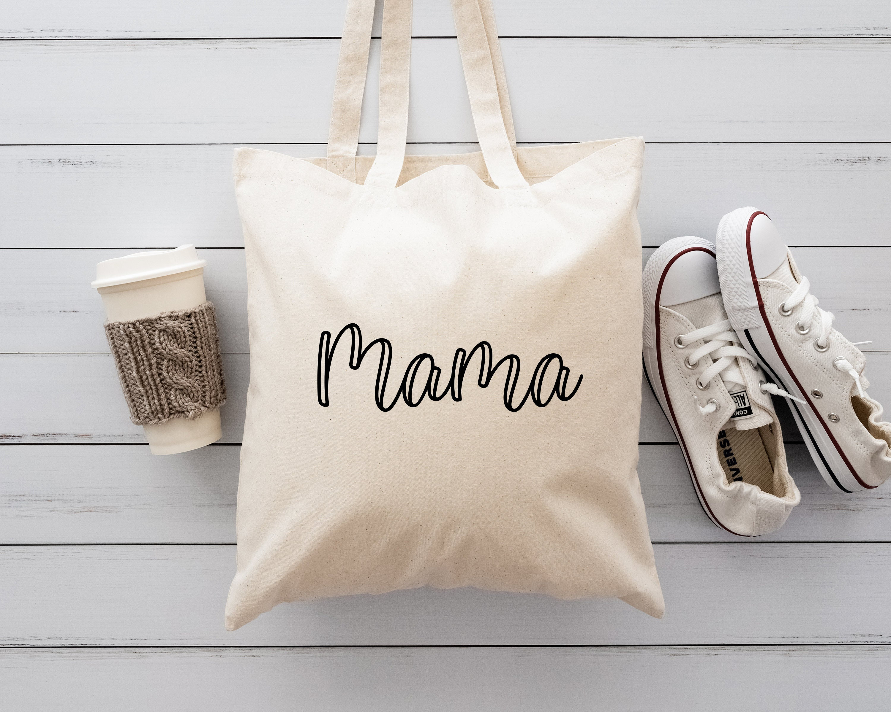 Mama Tote Bag Mom Gift Bag Boho Mama Shopping Bag Mother 