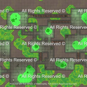 Tabletop Maps For D and D, Pathfinder, Cthulhu etc. Lava Dungeon