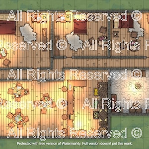 Tabletop Maps For D and D, Pathfinder, Cthulhu etc. Tavern / Inn