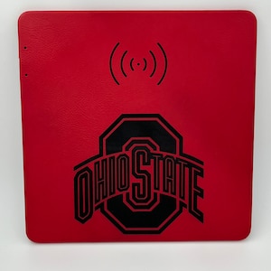 OSU Leatherette wireless phone charging MAT With USB cord.