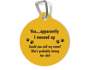 Lustige Haustiermarke, personalisierte Haustiermarke für Hunde und Katzen, süßes Geschenk für Tierliebhaber, Hundemarke, Katzenmarke, Haustierzubehör, Haustier Humor