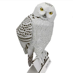 Papercraft Snowy Owl Template: DIY Digital Pattern for Creative Crafting