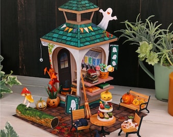 Halloween Market Papercraft | Miniature Spooky Village Scene | Printable PDF