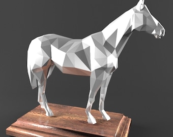 Paper Horse Decoration Papercraft 3D Template