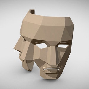 Papercraft Three Face Mask Paper