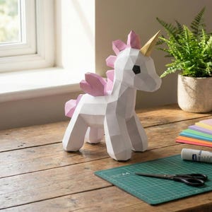 Paper Unicorn Papercraft 3D Template image 5