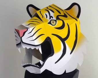 Papercraft Tiger Mask Paper 3D Template