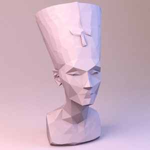 Papercraft Nefertiti Paper 3D Template