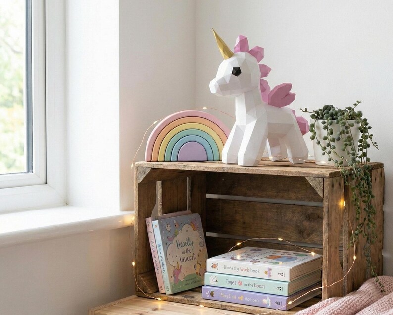 Paper Unicorn Papercraft 3D Template image 4