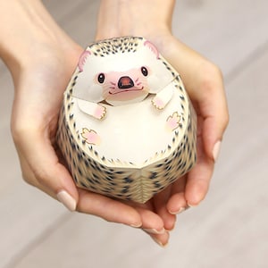 Papercraft Igel Vorlage - DIY 3D Igel Modell - Einfach druckbares Bastelmuster - Digitaler Download - Süßes Papiertier - DIY Wohnkultur