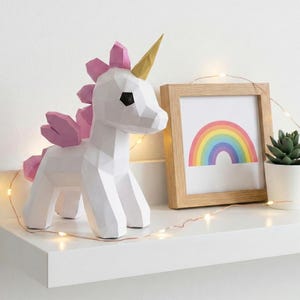 Paper Unicorn Papercraft 3D Template image 2