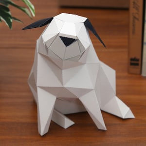 Papercraft Pug: DIY Dog Digital Pattern - Create Your Own Adorable Companion