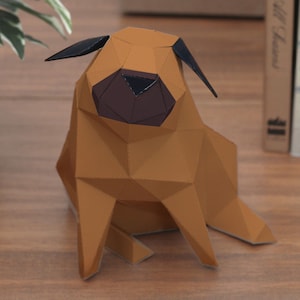 Papercraft Pug: DIY Dog Digital Pattern - Create Your Own Adorable Companion