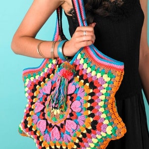 Flower Petal Tote Bag Crochet Digital Pattern