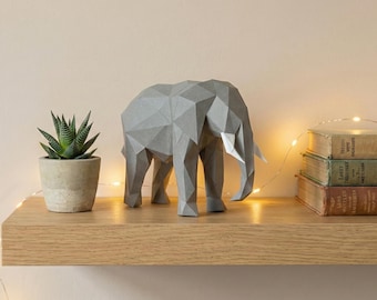 Paper Elephant Papercraft 3D Template