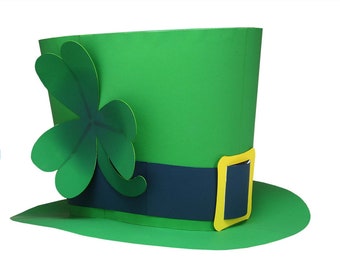 Papercraft Saint Patrick's Day Hat Template Digital Pattern