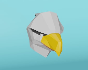 Paper Eagle Bird Mask Papercraft 3D Template