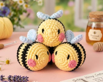 Patrón de amigurumi de abeja a crochet / Tutorial para principiantes (Descarga en PDF)
