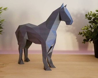 Paper Horse Decoration Papercraft 3D Template