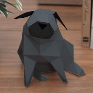 Papercraft Pug: DIY Dog Digital Pattern - Create Your Own Adorable Companion