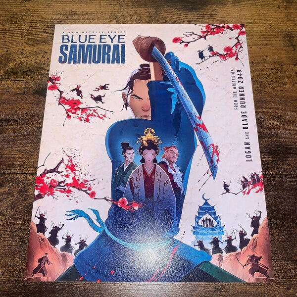 Blue Eye Samurai | 10x8" Poster Print | Deluxe Satin Surface Finish | Premium 250gsm Resin Coated Paper