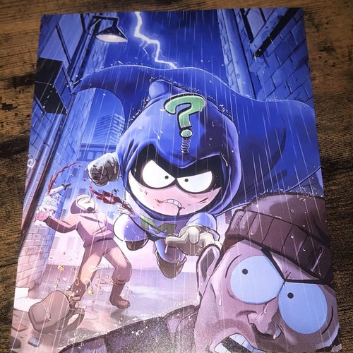 South Park Mysterion 10x8 Poster Print Deluxe Satin Etsy