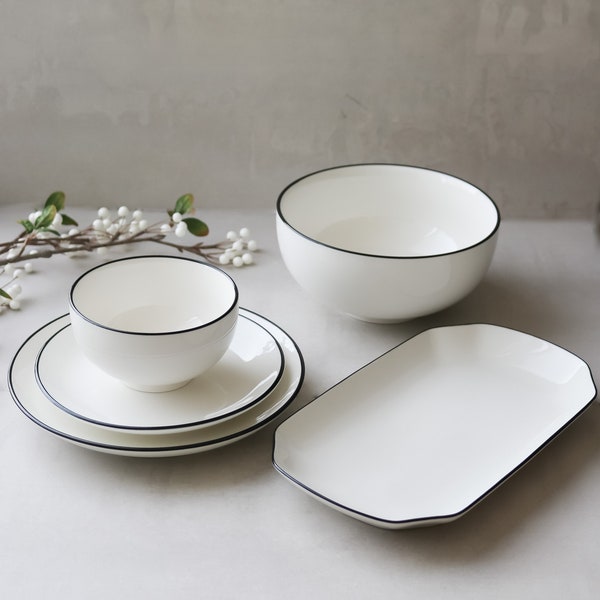 White Dinnerware Etsy