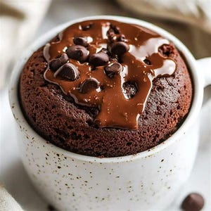 Receta de pastel de chocolate en taza con alto contenido proteico (PDF) / Postre para microondas en 2 minutos / Postre individual rico en proteínas / Tarjeta de receta imprimible / Dieta para el gimnasio