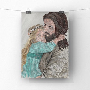 Jesus Christ Art Print - Instant Download - Original Artwork - “Cherished”