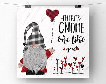 Valentine’s Day Art - Instant Download - Original Artwork - “Valentine Gnome”