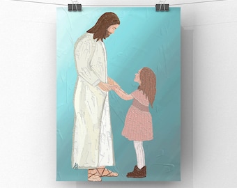 Jezus Christus Art Print - Instant Download - Originele kunstwerken - "Kostbaar voor hem"