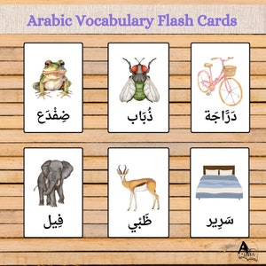 Arabic Vocabulary Flashcards: Kids&#39; Reading & Letters (PDF Download)