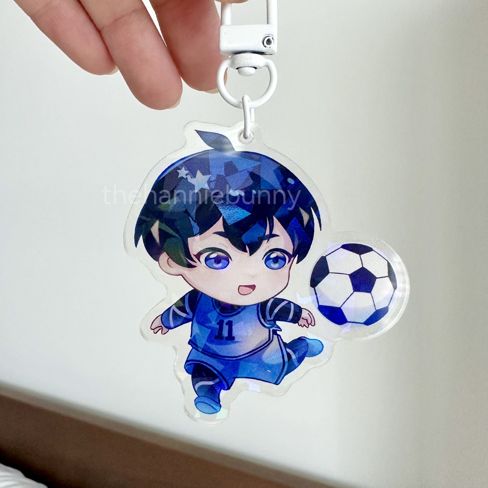 Blue Lock Holographic Acrylic Charm - Etsy Canada