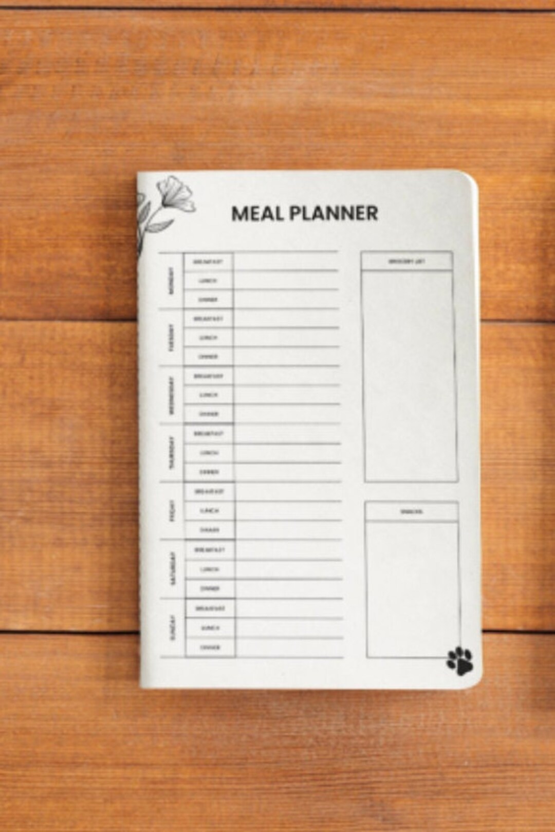 Meal Planner (weekly), Meal Plan, Planner for Meals - Etsy