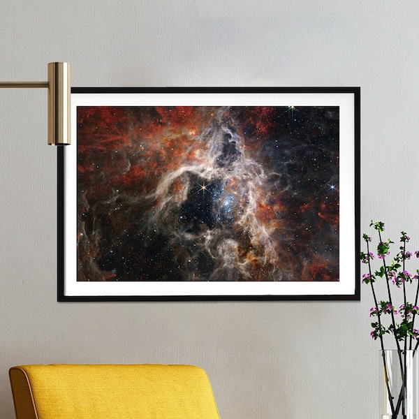 James Webb Telescope, A Cosmic Tarantula Poster, NASA Posters, Nebula Posters, Space Posters, High-Resolution, Sci-Fi Posters