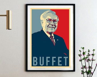 Warren Buffett Wall Art , Warren Buffett Hope Poster, Canvas Print, Wall Art, Print Buy 3 Pay For 2 /Express Shipping