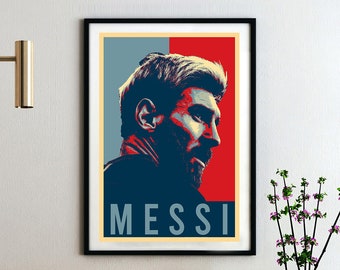 Lionel Messi Wall Art ,  Lionel Messi Hope Poster, Canvas Print, Wall Art, Print Buy 3 Pay For 2 /Express Shipping