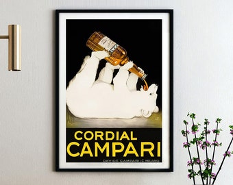 Cordial Campari Liquore Vintage Food&Drink Poster / Stampa su tela / Poster regalo / Decorazioni murali / Stampa Acquista 3 Paga per 2 / Spedizione espressa