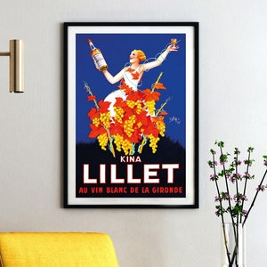 Kına Lillet Vintage Food&Drink Poster | Canvas Print | Gift Poster | Wall Decor | Print Buy 3 Pay For 2 | Express Shipping